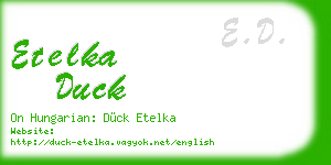 etelka duck business card